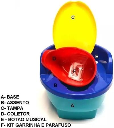 Imagem de Troninho Infantil Musical 3 Em 1 com Redutor De Degrau e Pinico Colorido - Love