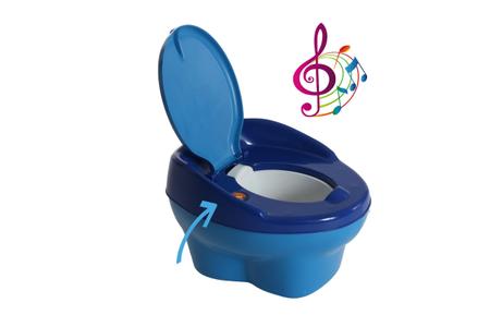 Imagem de Troninho Infantil Musical 3x1 Penico Assento Redutor Criança Menino Azul