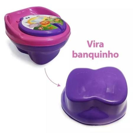 Imagem de Trono Infantil Musical 3x1 Redutor Degrau Penico Bebês