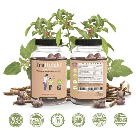 Imagem de TruHeight Gummies - Height Growth Maximizer - Natural Height Growth for Kids, Teens, & Young Adults - Keto with Ashwaganda & Calcium - Peak Height, Height Booster, Height Increase, Ages 5+