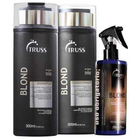 Imagem de Truss Blond Shampoo e Condicionador 300ml + Uso Obrigatório  Blond 260ml