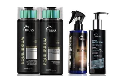 Imagem de Truss equilibrium shampoo e condicionador e hair protector e uso obrigatório blond