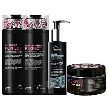 Imagem de Truss Perfect Shampoo 300ml Condicionador 300ml  Mask 180g Hair Protector 250ml