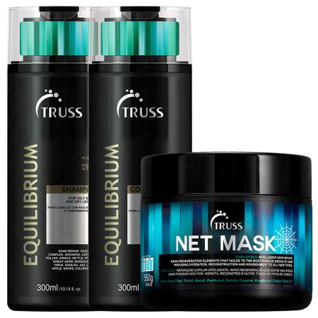 Imagem de Truss Shampoo + Condicionador Equilibrium + Net Máscara 550g
