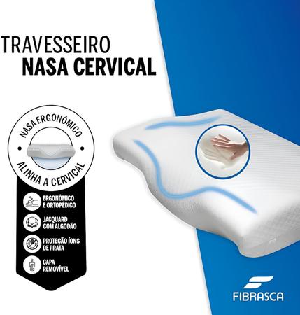 Imagem de Ttravesseiro 39X54x11 Nasa Cervical Fibrasca