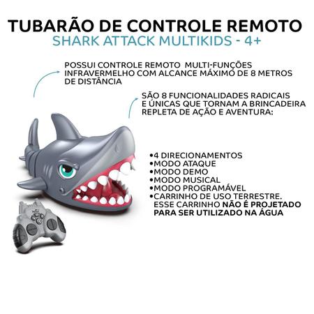 Imagem de Tubarão de controle remoto - shark attack tubarao multikids
