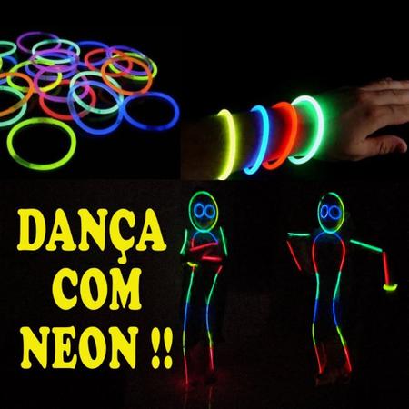 Imagem de Tubo De Pulseira Neon Coloridas Para Festa Balada Casamento Debutante 15 Anos Dança Maluca