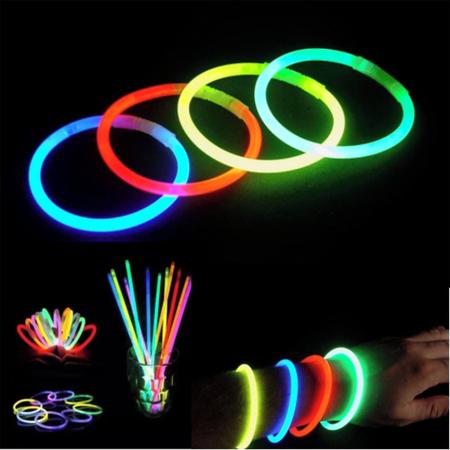 Imagem de Tubo de Pulseiras Neon para Festa - 50 Unidades