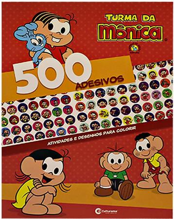 Livro para Pintar e Brincar com 500 Adesivos Turma da Mônica