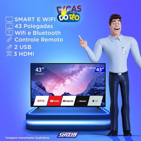 Imagem de TV 43 Polegadas Multilaser Led Smart Wifi Hd Usb Hdmi Tl027