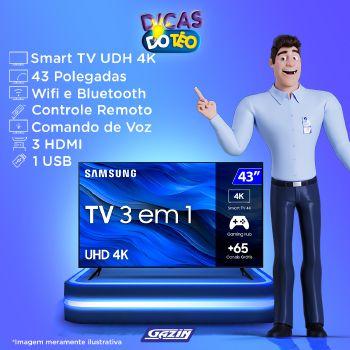 Imagem de Tv 43p Samsung Crystal Smart 4k Comando Voz - Un43cu7700gxzd