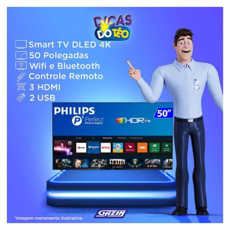 Imagem de TV 50 Polegadas Philips Led Smart 4k Usb Hdmi 50pug7625
