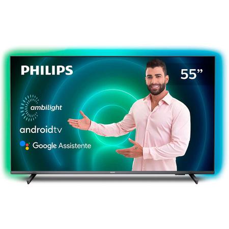 Smart TV 55” 4K UHD D-LED Philips 55PUG7406/78 - Android Wi-Fi Bluetooth  Google Assistente - TV 4K Ultra HD - Magazine Luiza