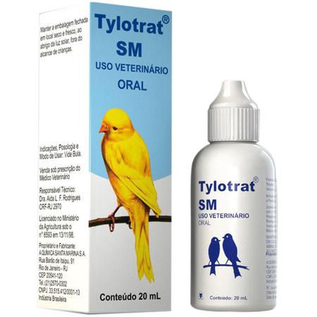 Imagem de Tylotrat SM Tratamento De Infecções Respiratórias Em Pássaros 20ml
