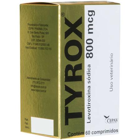Imagem de Tyrox 800 mcg Repositor Hormonal Cepav - 60 Comprimidos