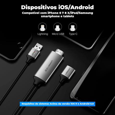 Imagem de Ugreen Cabo Adaptador Conversor USB x HDMI Celular 1,5m