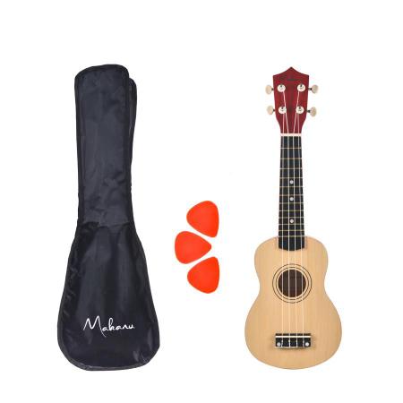 Imagem de Ukulele Acústico Soprano Com Capa Afinador E Palhetas Makanu