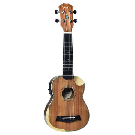 Imagem de Ukulele seizi bora-bora crush soprano eletrico bag - koa