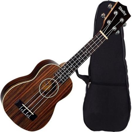 Imagem de Ukulele Soprano 21 Su21r Shelby Rosewood Acústico Com Capa