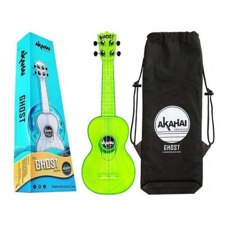 Imagem de Ukulele Soprano Akahai Ghost  Hawaii Lemon Transparente