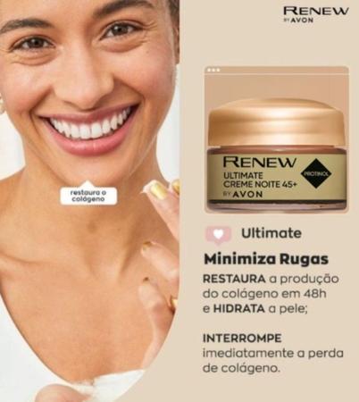 Imagem de Ultimate Renew Creme Noturno Para Tratamento de Rugas Avon Com Tecnologias Phloretin e Protinol 15g