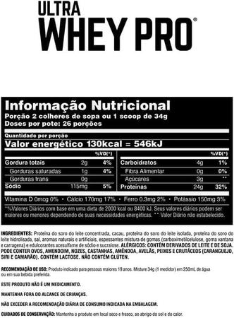 Imagem de Ultra Whey Pro Sabor Sorvete de Baunilha em Pote de 909gr - Universal Nutrition