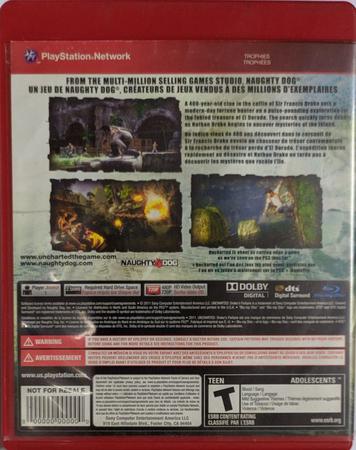 Uncharted 3: Drake's Deception - Ps3 - SONY - Jogos de Aventura - Magazine  Luiza