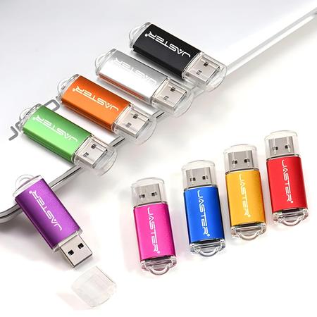 Imagem de Unidade Flash Jaster Usb 2.0 De 9 Cores Com Chaveiro 128 Gb 64 Gb 32 Gb 16 Gb 8 Gb 4 Gb Moda