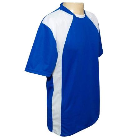 Uniforme 20+1 Camisa Azul/Branco, Calção Branco e Goleiro - TRB