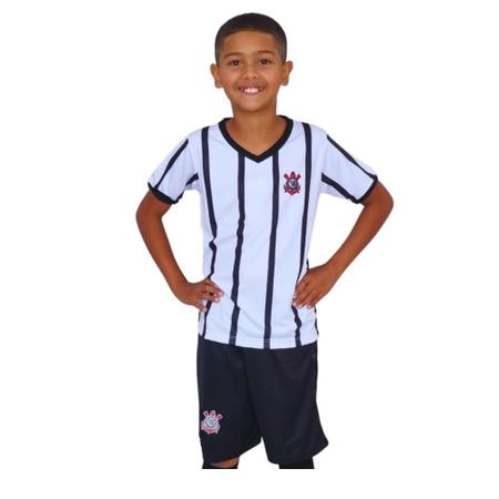 Imagem de Uniforme Infantil Corinthians Listrado Oficial