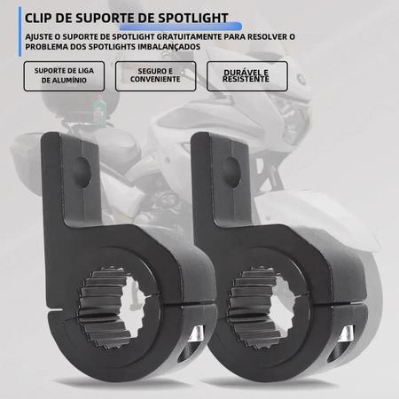 Imagem de Universal Carro Motocicleta Led Farol Braçadeiras Suportes Tubo Kit Para Caminhão Atv Montagem Da