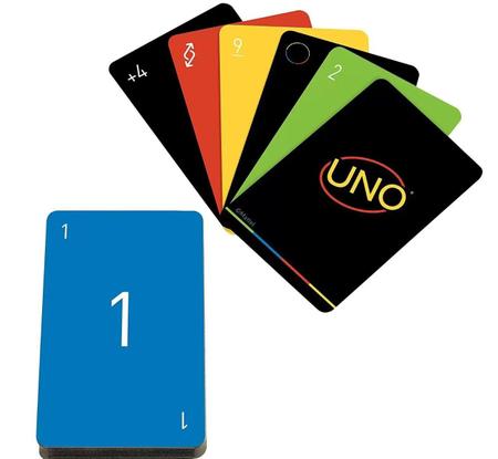 Jogo De Cartas Mattel Uno Minimalista Preto