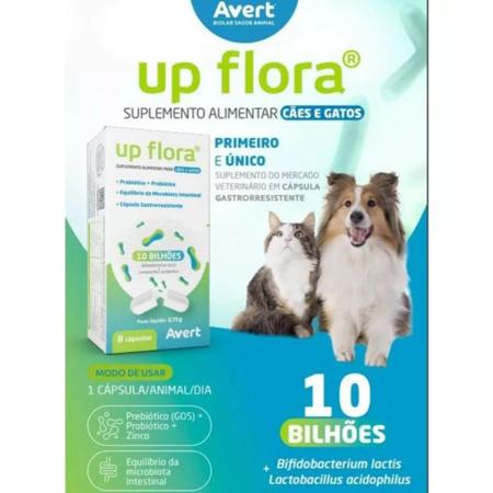 Imagem de Up Flora Probiótico Suplemento para Cães e Gatos 8 Cápsulas