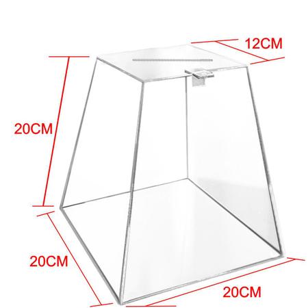 Imagem de Urna de Acrílico Piramide Transparente 20cm X 20cm