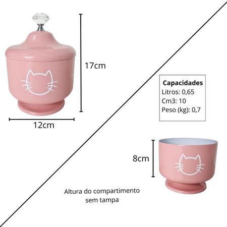Imagem de Urna para cinzas PET Gato cremação  em Alumínio - Rosa