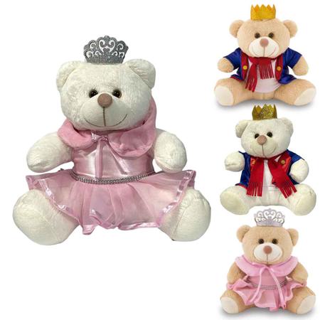 Ursinho De Pel cia Pr ncipe ou Princesa 30cm Antial rgico Urso