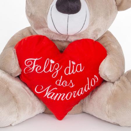 Imagem de Urso De Pelúcia Feliz Dia Dos Namorados 60 Cm Antialergico - A Pronta Entrega