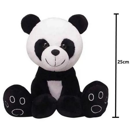 Imagem de Urso de Pelúcia Panda Antialérgico Baby e Decoração Pandinha bebê de 25cm