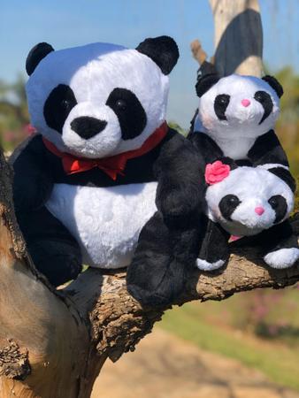 Trio De Ursos Panda Pelúcia Fofinho Nicho Laços Coloridos - Baby Adoletá -  Pelúcia - Magazine Luiza