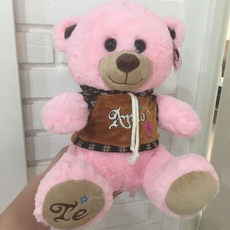 Imagem de Urso Pelucia Ursinho Macio Importado Crianças Ted Love 30cms