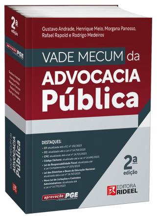 Imagem de Vade Mecum Advocacia Pública - Concurso - 2ª Edição - RIDEEL EDITORA ( BICHO ESPERTO )