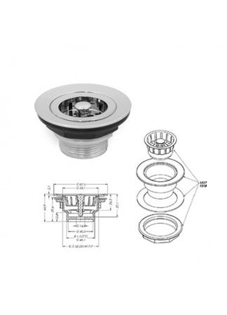 Válvula De Pia Americana 3.1/2 Abs Cromado Com Cestinha CÓD. 137PC - SOS METAIS SANITÁRIOS Imagem de Válvula De Pia Americana 3.1/2 Abs Cromado Com Cestinha CÓD. 137PC