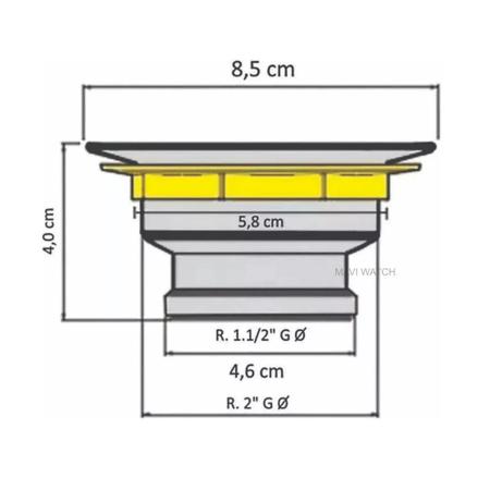 Válvula Para Cozinha Pia Americana ABS Cromado 3.1/2 - ssm Imagem de Válvula Para Cozinha Pia Americana ABS Cromado 3.1/2