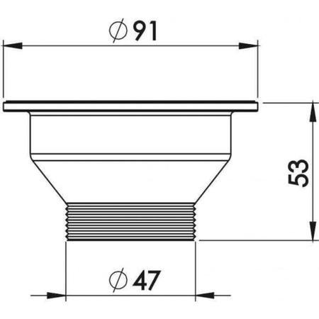 Imagem de Valvula Pia Ghelplus Inox 31/2 - Ghel Plus