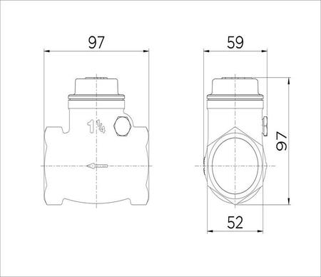 Imagem de Valvula Retenção Horizontal Portinhola 11/4 Bronze Docol