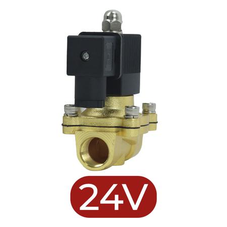 Imagem de Válvula Solenoide Para Buzina Ar Marítima 1/2 Reforçada 24v