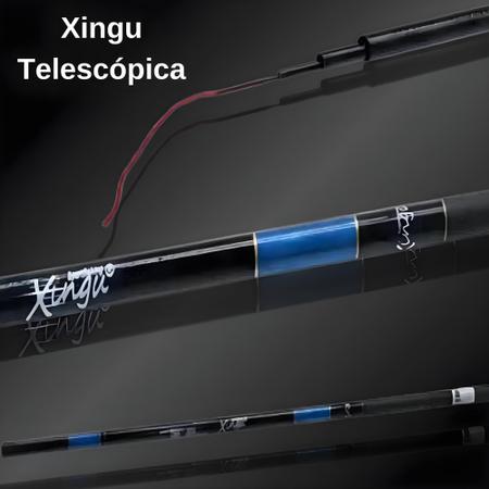 Imagem de Vara Telescopica 1,80m Caniço de Pesca + Enrolador de Linha Carbono Vara Barato