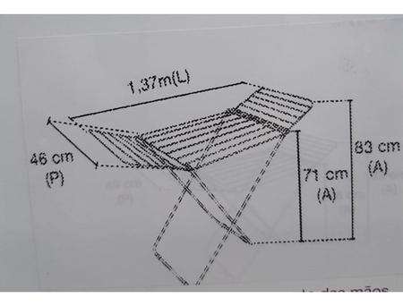 Imagem de Varal De Chão Com Abas Nápoles Aço Pratico E Econômico 11kg Branco