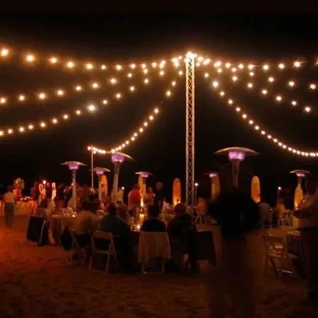 Imagem de Varal de Lâmpadas LED 15m 30 Lâmpadas A Cada 50cm Decoração Bivolt - 1w 110v Led Branco Quente