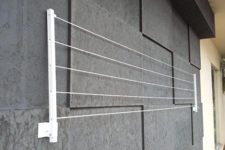 Imagem de Varal de parede articulado aluminio 30 kg 42 cm branco - vulcano